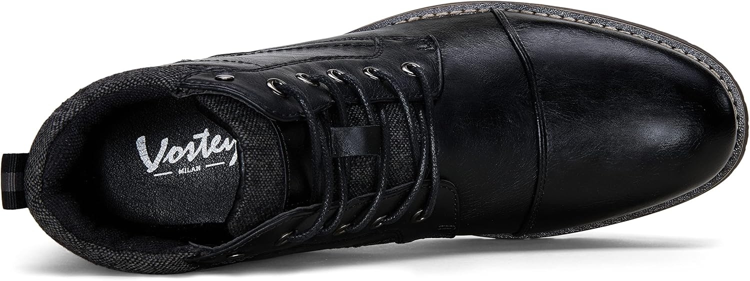 image:imageVostey Mens Boots Boots for Men Casual Boots Motorcycle Combat Ankle Dress Boots MensBlack 8079