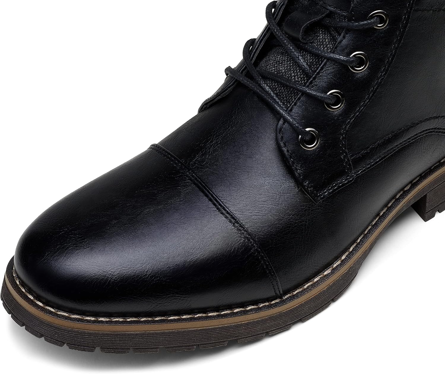 image:imageVostey Mens Boots Boots for Men Casual Boots Motorcycle Combat Ankle Dress Boots MensBlack 8079