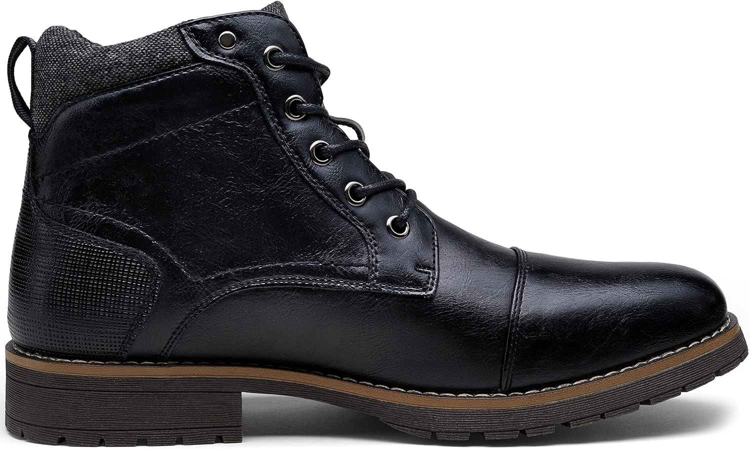 image:imageVostey Mens Boots Boots for Men Casual Boots Motorcycle Combat Ankle Dress Boots MensBlack 8079
