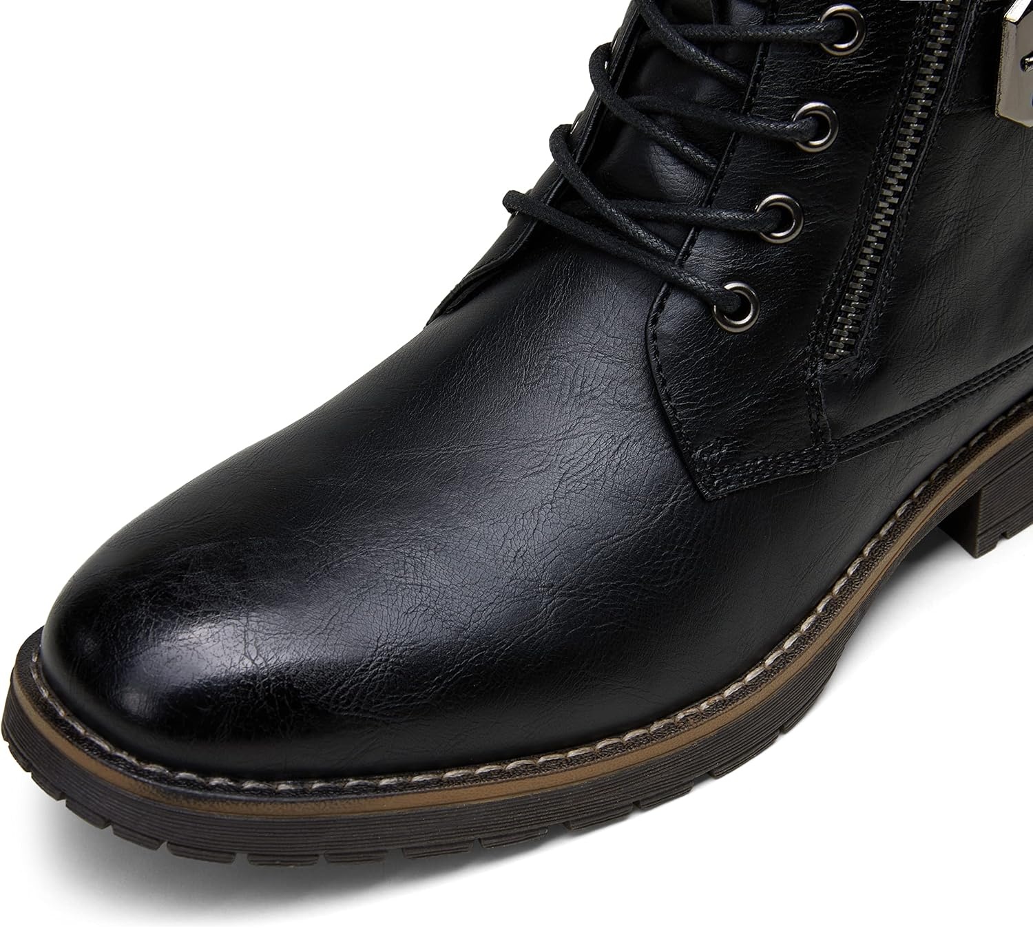 image:imageVostey Mens Boots Boots for Men Casual Boots Motorcycle Combat Ankle Dress Boots MensBlack 8080