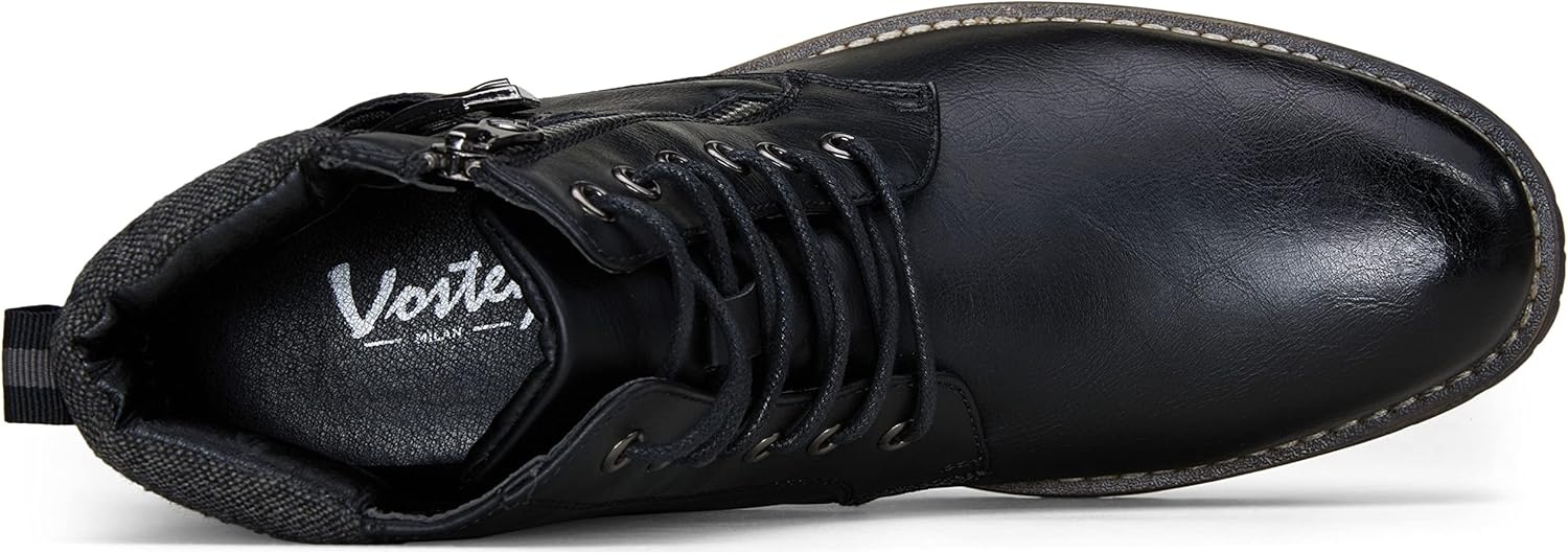 image:imageVostey Mens Boots Boots for Men Casual Boots Motorcycle Combat Ankle Dress Boots MensBlack 8080