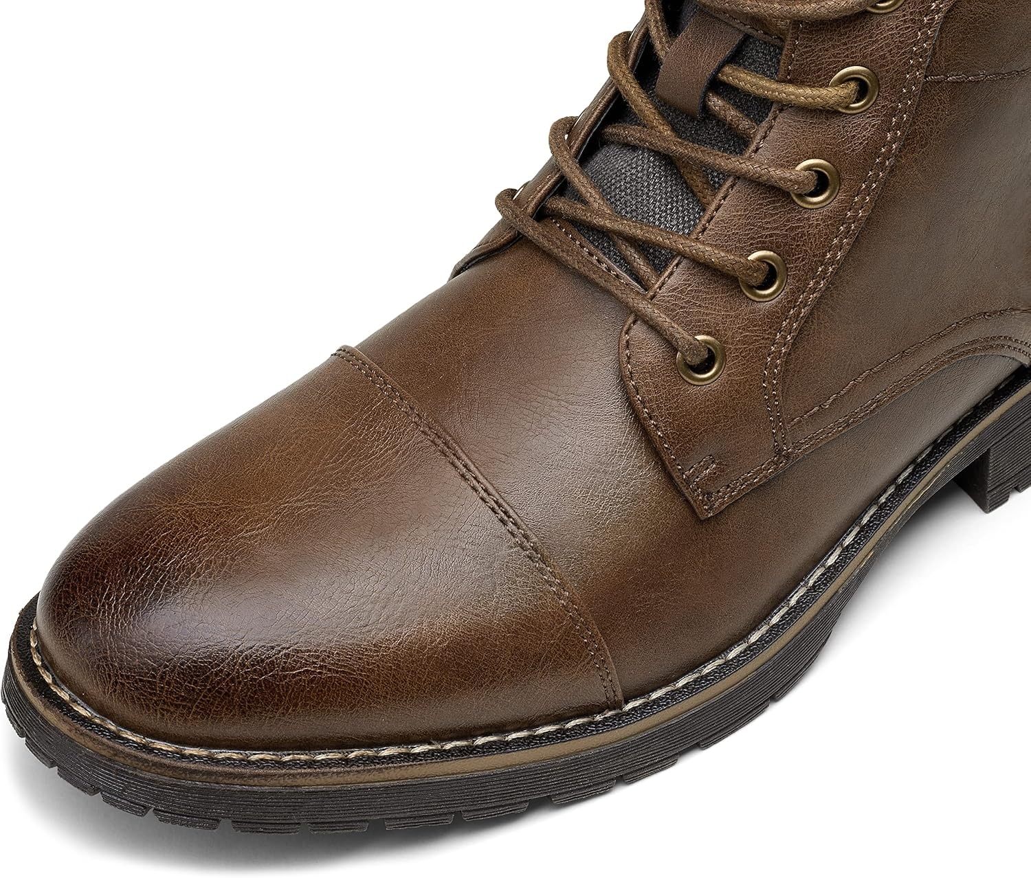 image:imageVostey Mens Boots Boots for Men Casual Boots Motorcycle Combat Ankle Dress Boots MensBrown 8079