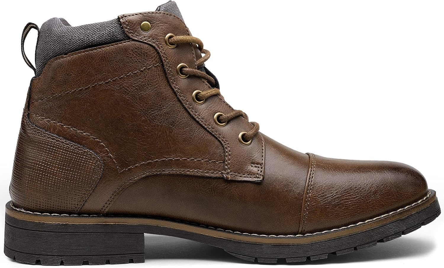 image:imageVostey Mens Boots Boots for Men Casual Boots Motorcycle Combat Ankle Dress Boots MensBrown 8079