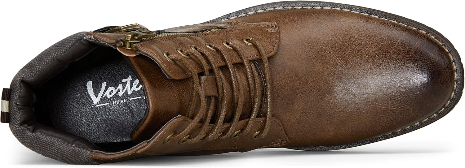 image:imageVostey Mens Boots Boots for Men Casual Boots Motorcycle Combat Ankle Dress Boots MensBrown 8080