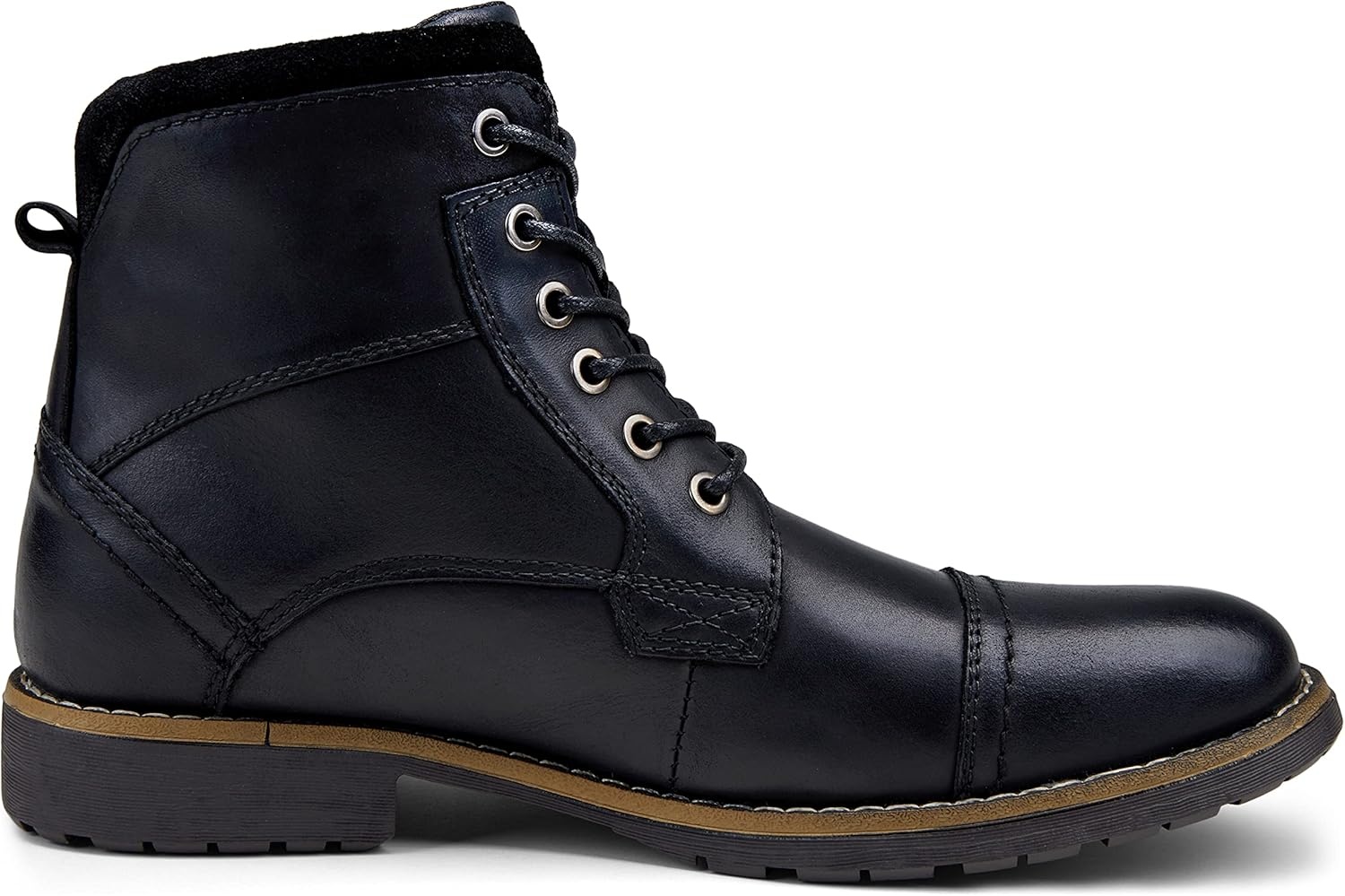 image:imageVostey Mens Boots Boots for Men Casual Boots Motorcycle Combat Ankle Dress Boots MensLeatherbmy8001black
