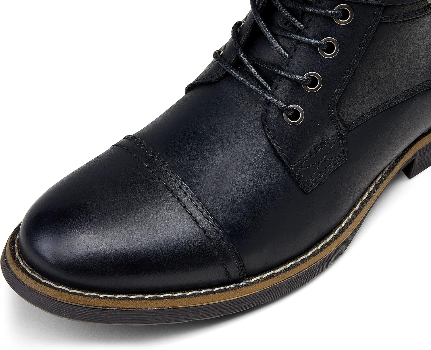 image:imageVostey Mens Boots Boots for Men Casual Boots Motorcycle Combat Ankle Dress Boots MensLeatherbmy8001black