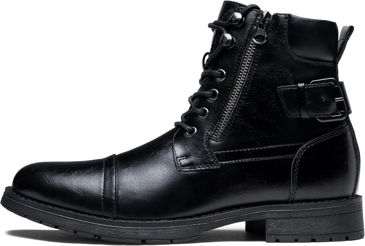 image:imageVostey Mens Boots Boots for Men Casual Boots Motorcycle Combat Ankle Dress Boots MensMotorcycle678aallblack