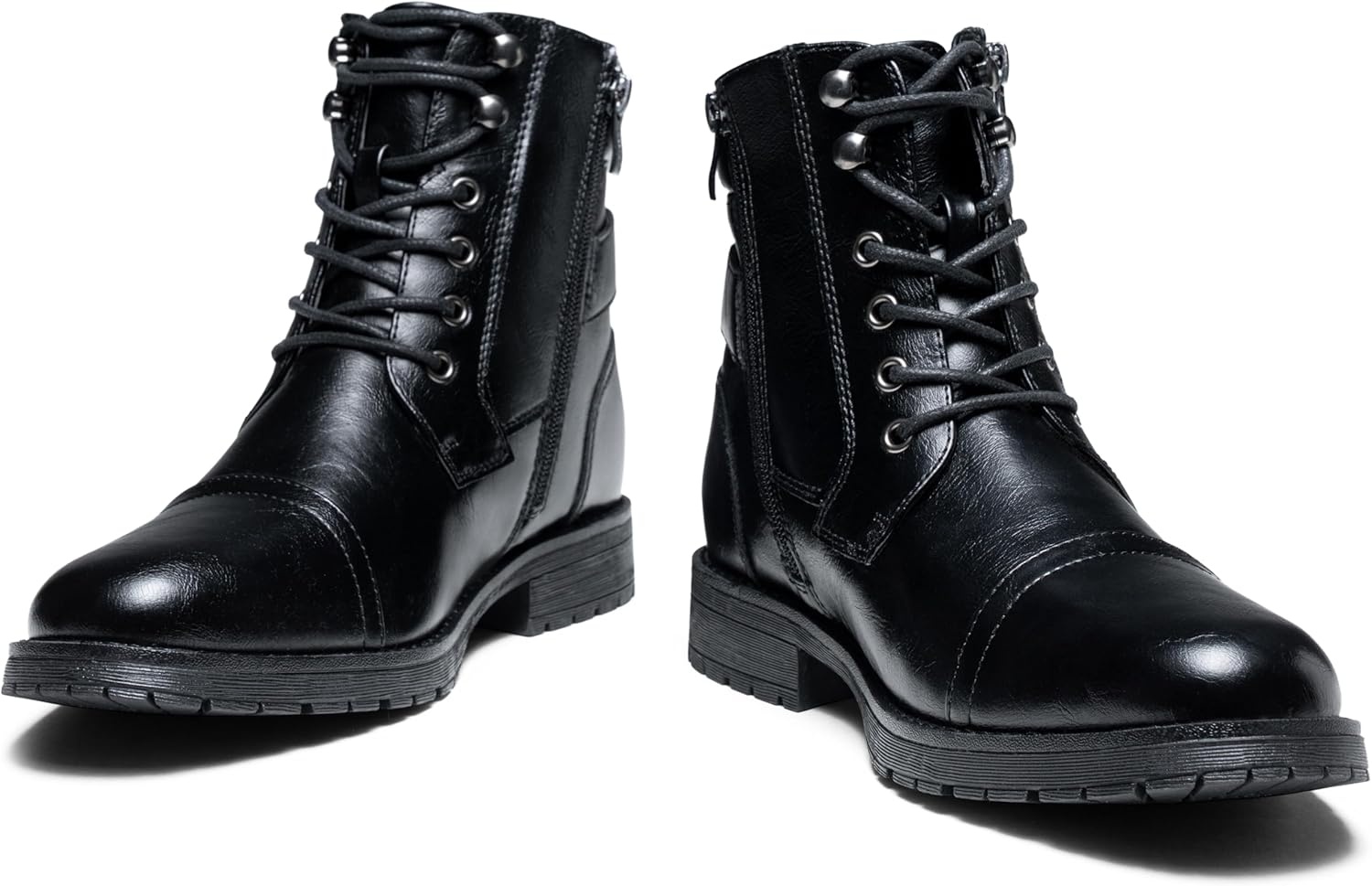 image:imageVostey Mens Boots Boots for Men Casual Boots Motorcycle Combat Ankle Dress Boots MensMotorcycle678aallblack