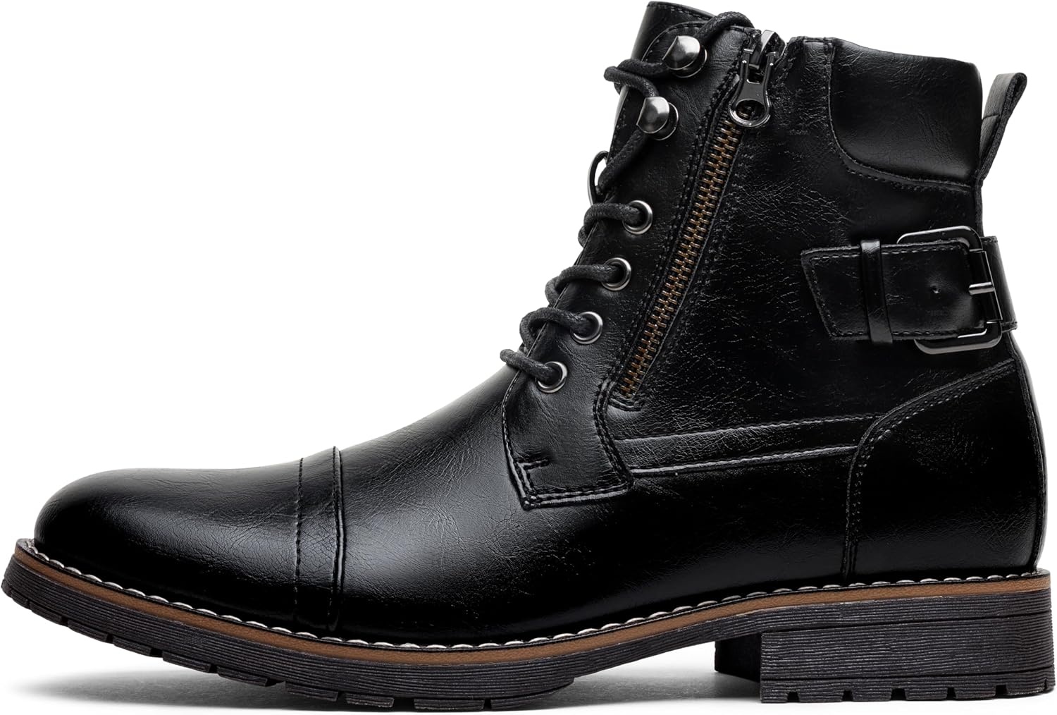 image:imageVostey Mens Boots Boots for Men Casual Boots Motorcycle Combat Ankle Dress Boots MensMotorcycle678ablack