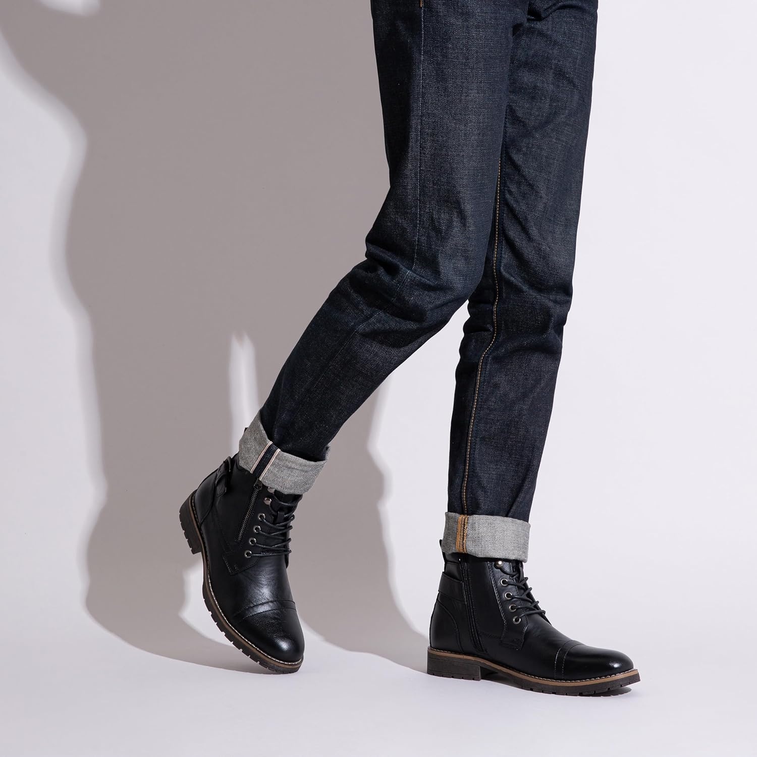 image:imageVostey Mens Boots Boots for Men Casual Boots Motorcycle Combat Ankle Dress Boots MensMotorcycle678ablack