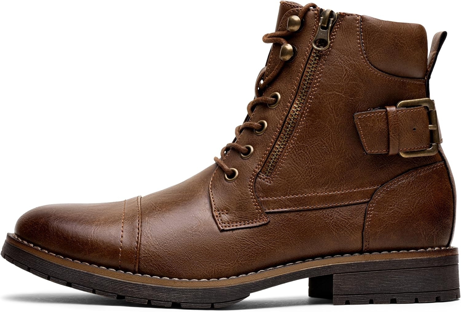 image:imageVostey Mens Boots Boots for Men Casual Boots Motorcycle Combat Ankle Dress Boots MensMotorcycle678adark Brown