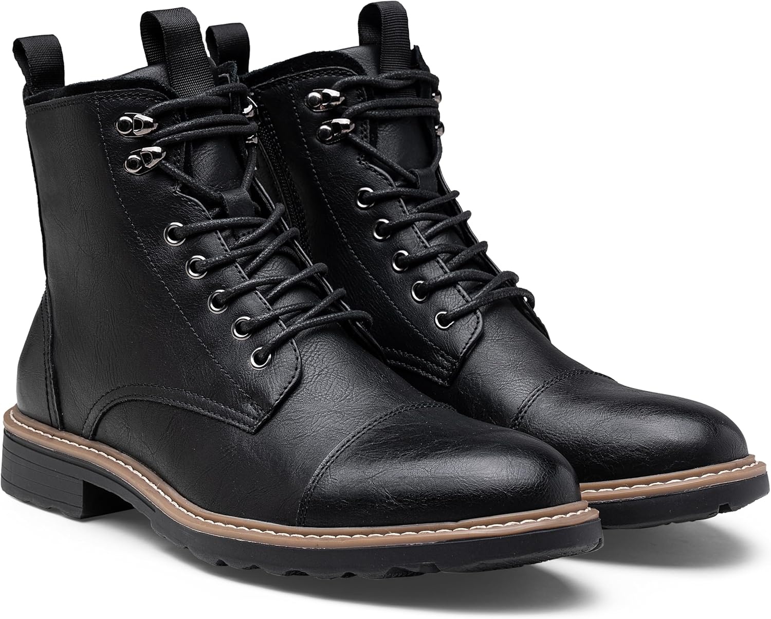 image:imageVostey Mens Boots Motorcycle Casual Boots For Men Zipper Fashion Chukka Boot MensBmy8049black
