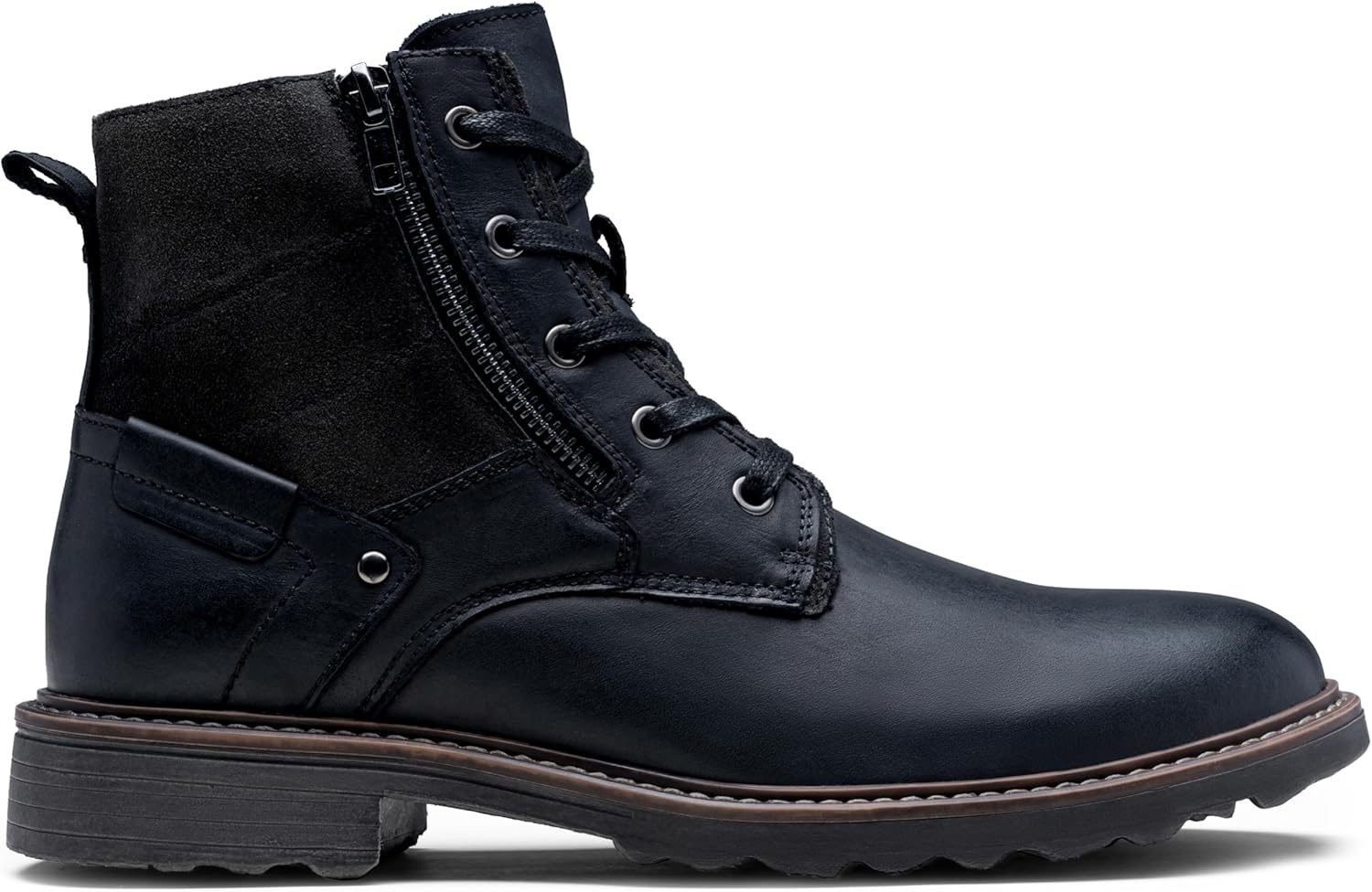 image:imageVostey Mens Boots Motorcycle Casual Boots For Men Zipper Fashion Chukka Boot MensBmy8211black
