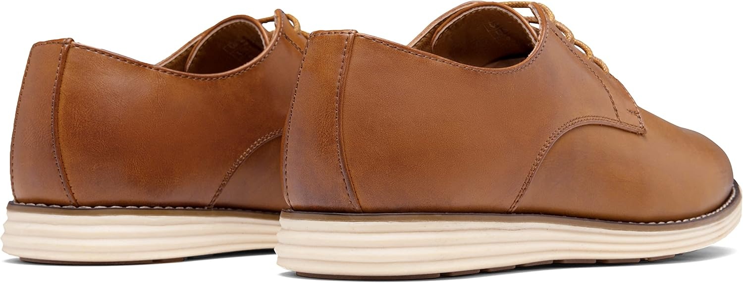 image:imageVostey Mens Casual Dress Shoes Wingtip Plain Business Dress Shoes for MenPlain Brown