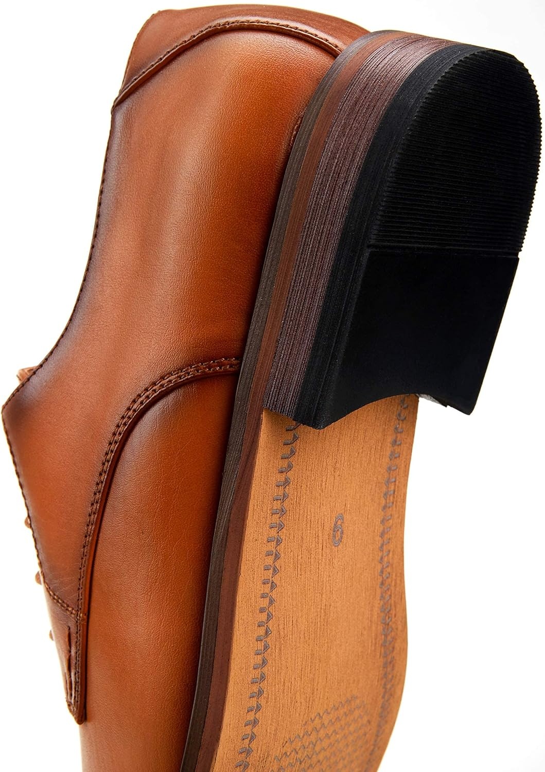 image:imageVostey Mens Dress Shoes Classic Formal Business Cap Toe Wingtip Oxfords Lace Up Derby ShoesClassic Cap Toe Polished Brown