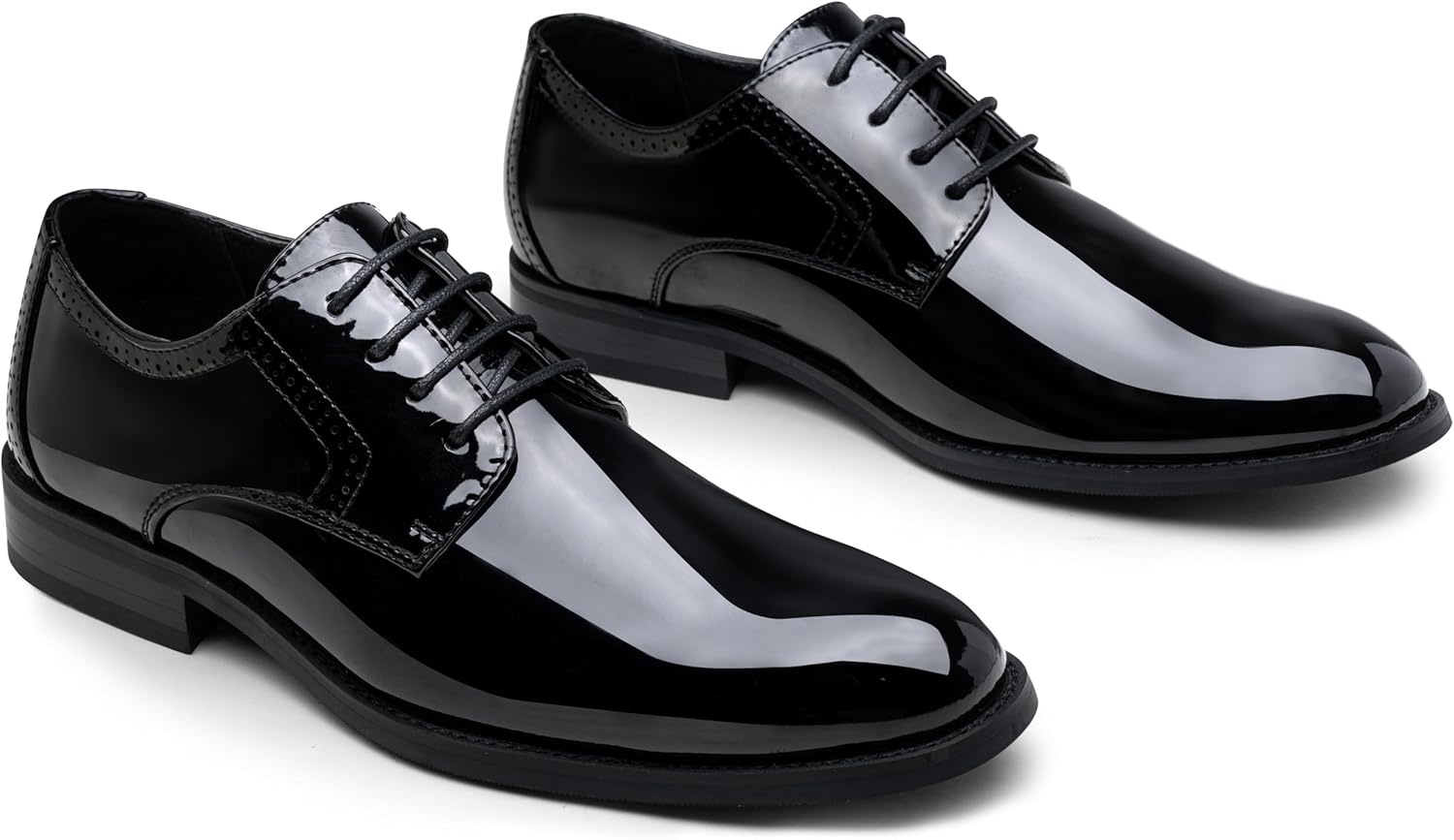 image:imageVostey Mens Dress Shoes Classic Wingtip Brogue Men Oxfords637patentblack