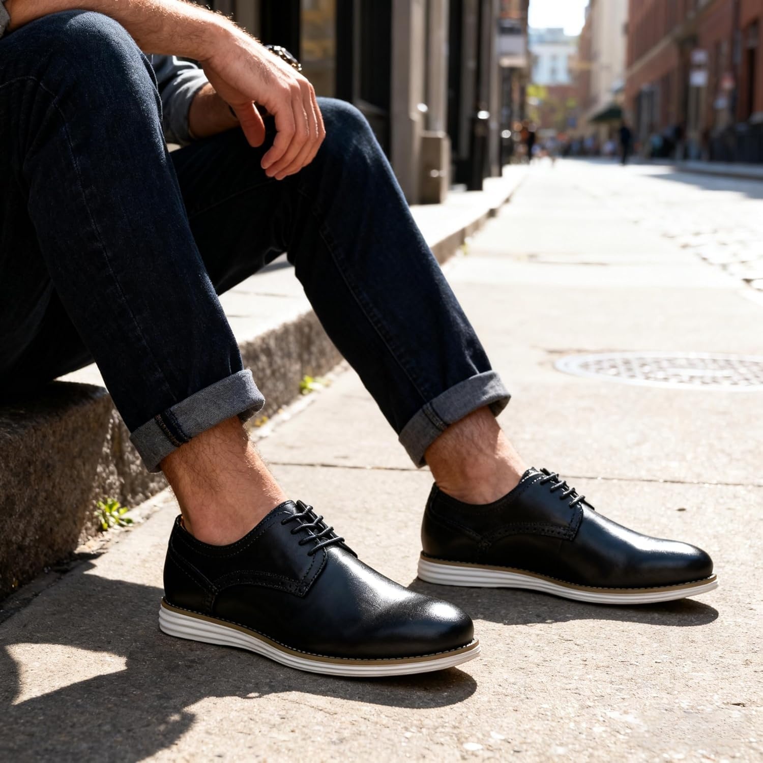 image:imageVostey Mens Dress Shoes Leather Casual Dress Shoes for Men Leather Business Oxford Shoes for MenCasual Leather630black