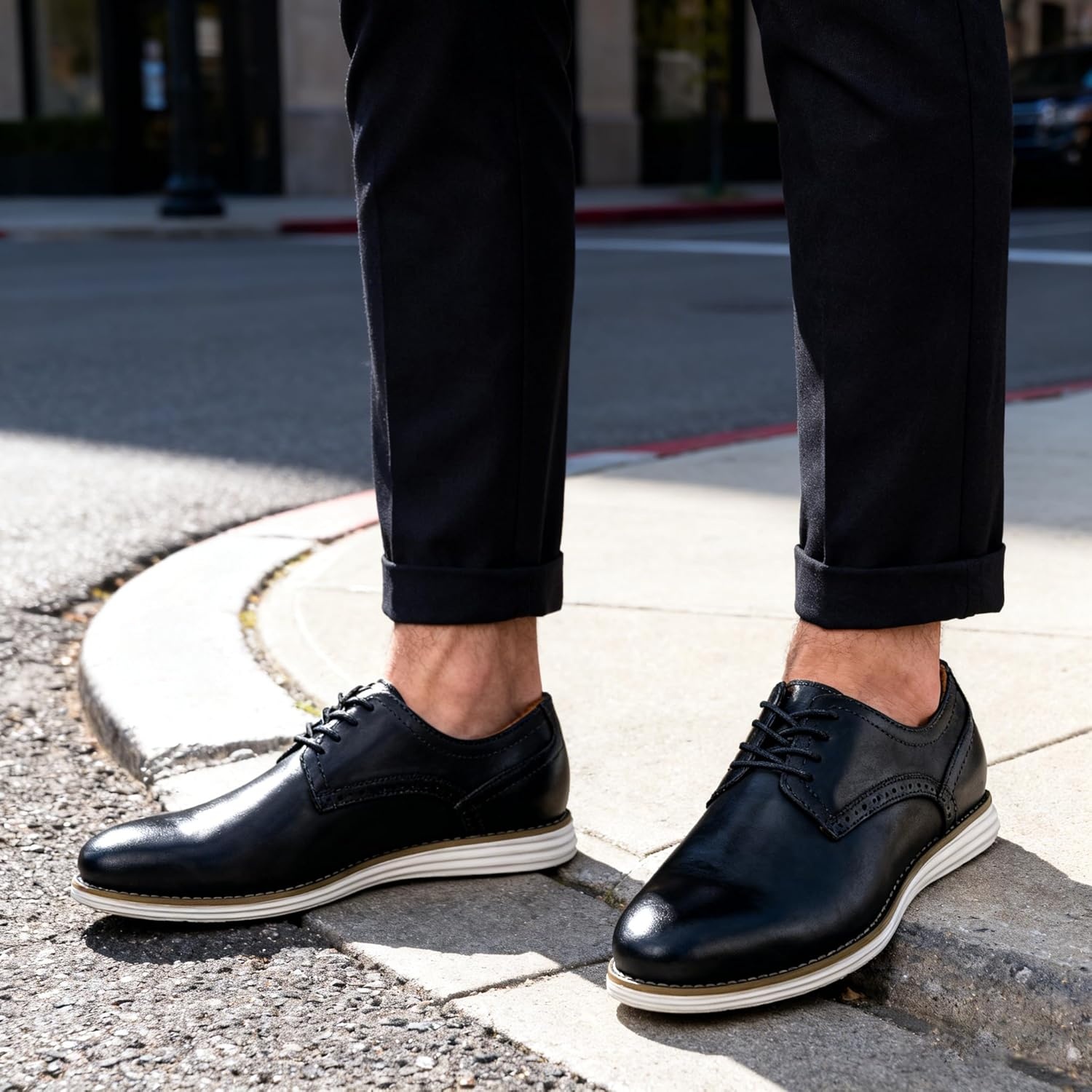 image:imageVostey Mens Dress Shoes Leather Casual Dress Shoes for Men Leather Business Oxford Shoes for MenCasual Leather630black
