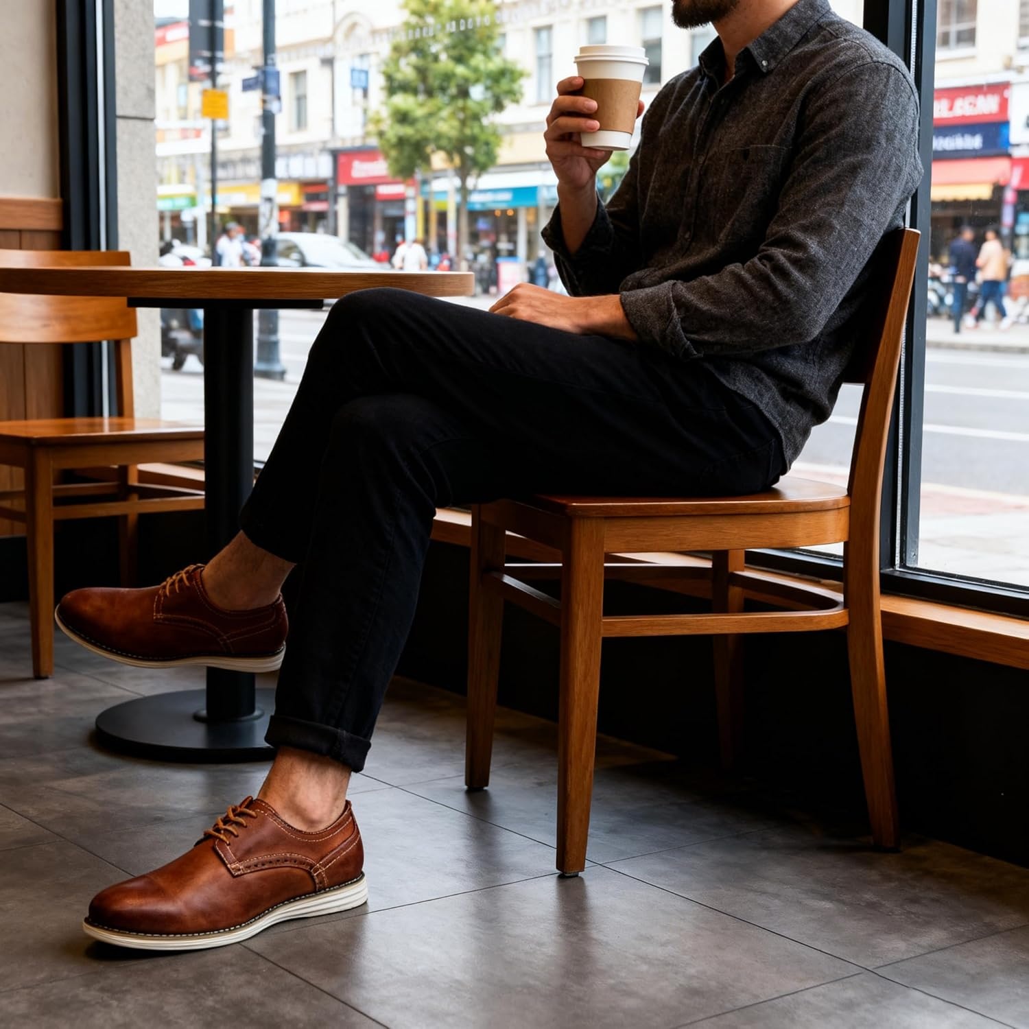 image:imageVostey Mens Dress Shoes Leather Casual Dress Shoes for Men Leather Business Oxford Shoes for MenCasual Leather630oxblood