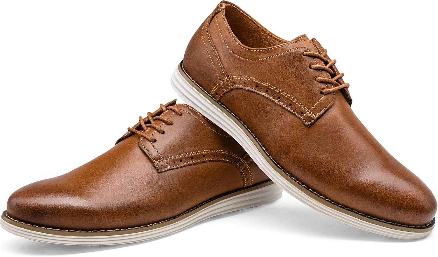 image:imageVostey Mens Dress Shoes Leather Casual Dress Shoes for Men Leather Business Oxford Shoes for MenCasual Leather630yellow Brown