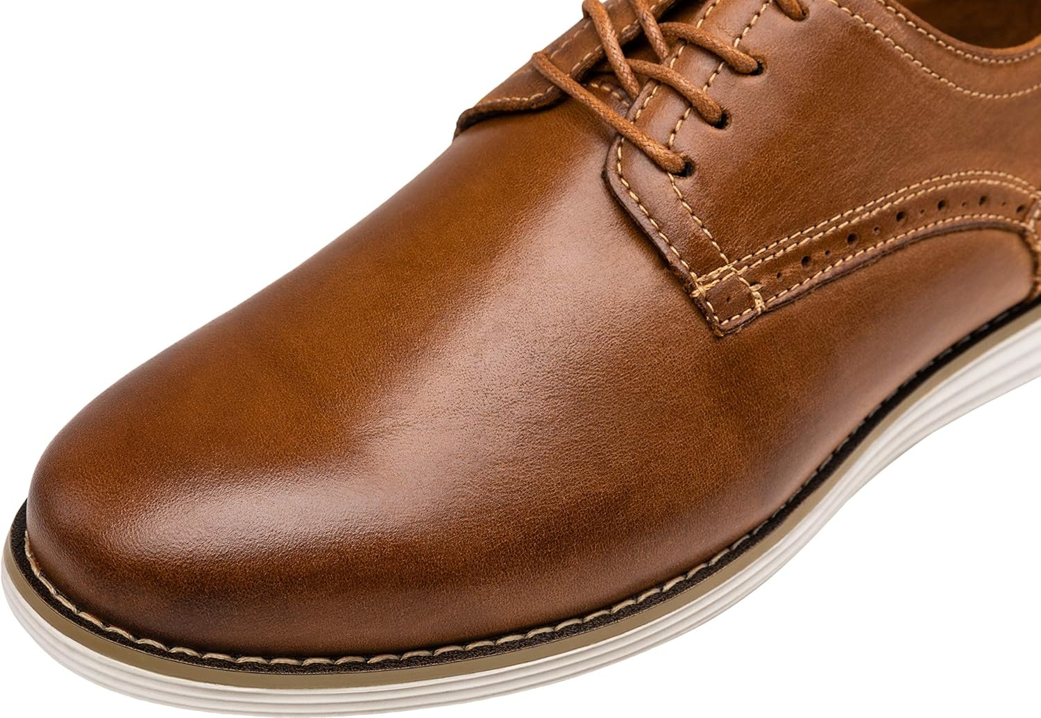 image:imageVostey Mens Dress Shoes Leather Casual Dress Shoes for Men Leather Business Oxford Shoes for MenCasual Leather630yellow Brown