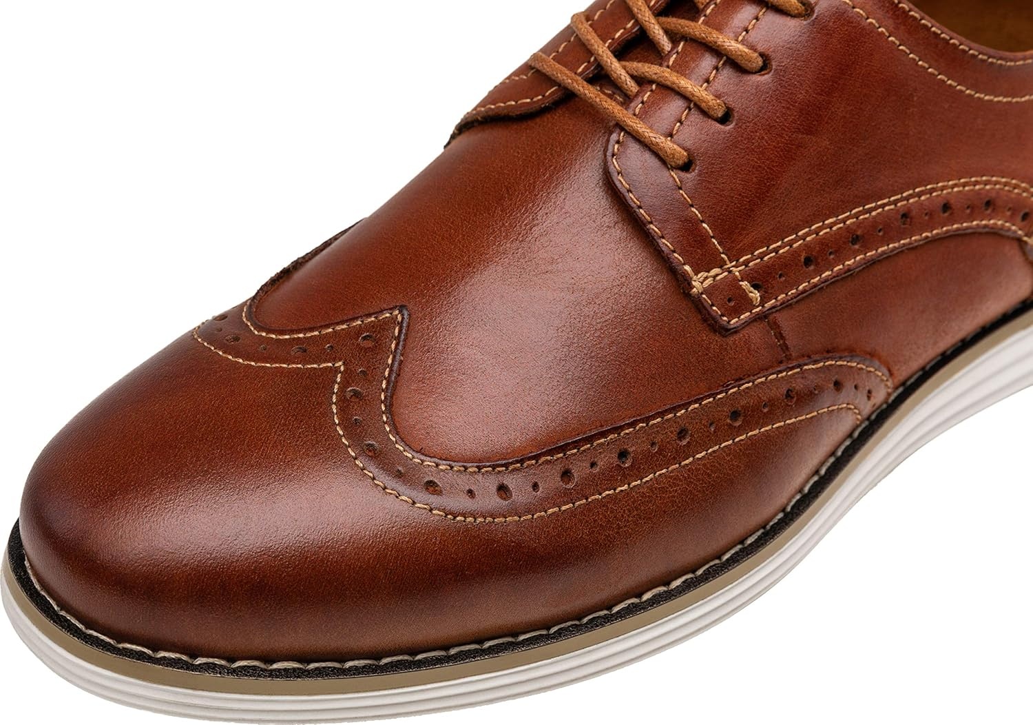 image:imageVostey Mens Dress Shoes Leather Casual Dress Shoes for Men Leather Business Oxford Shoes for MenLeather Wingtip629oxblood