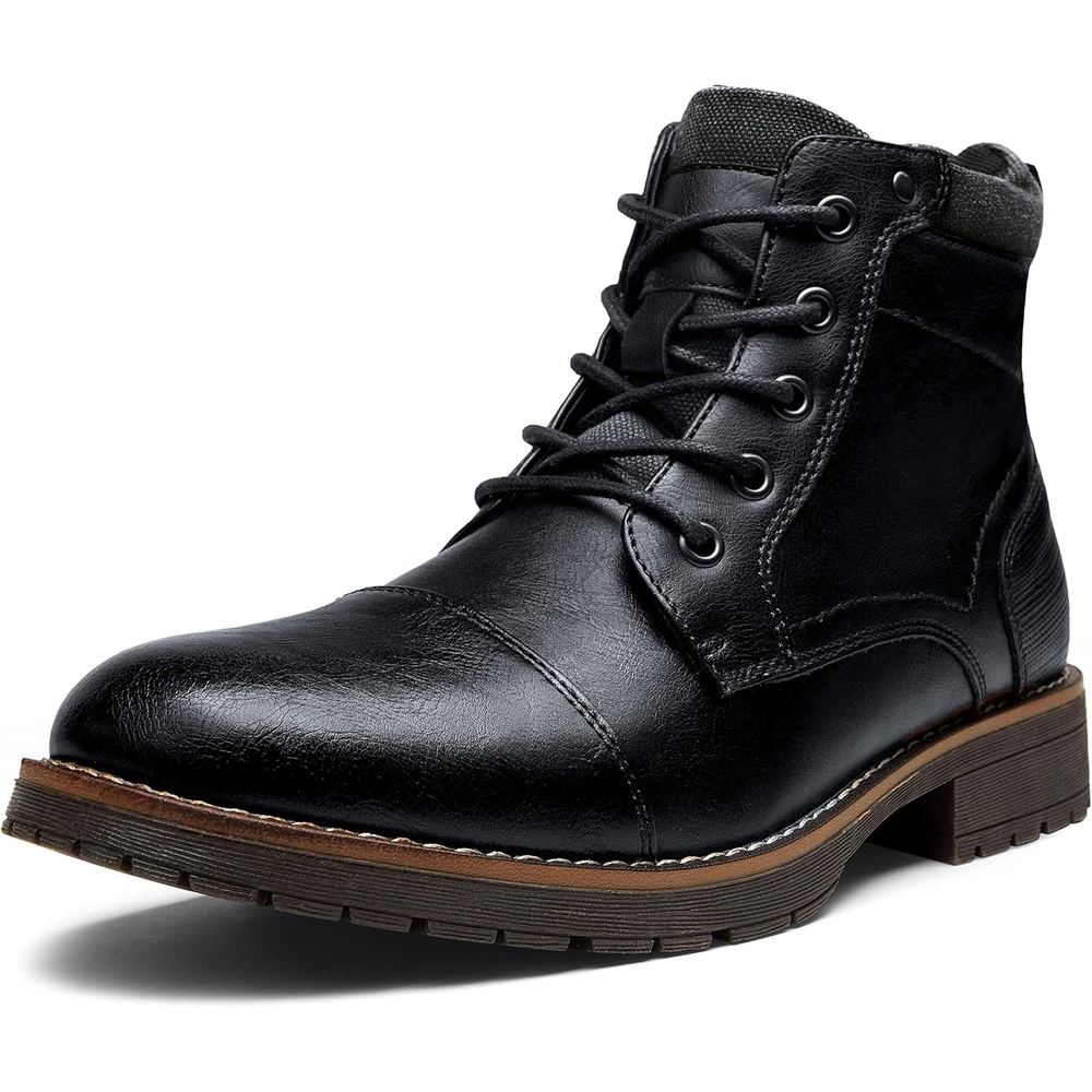 image:imageVostey Mens Boots Boots for Men Casual Boots Motorcycle Combat Ankle Dress Boots MensBlack 8079