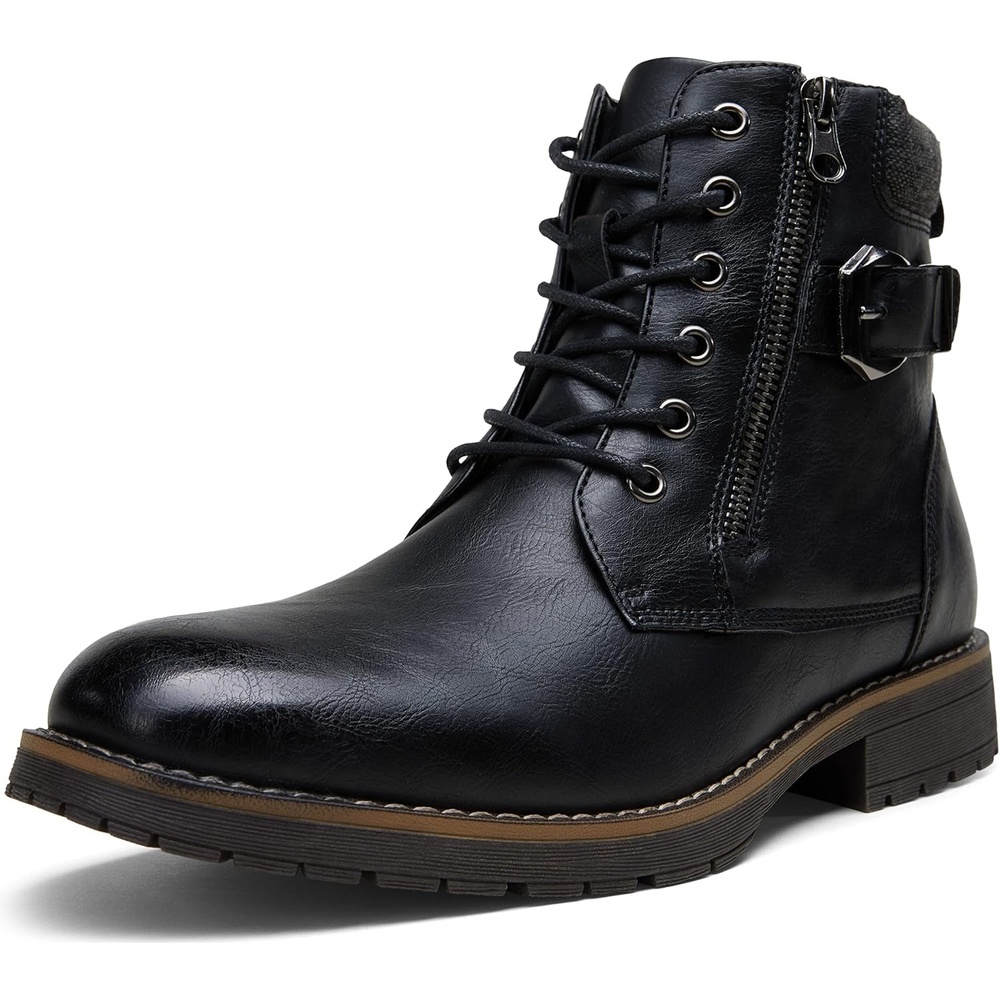 image:imageVostey Mens Boots Boots for Men Casual Boots Motorcycle Combat Ankle Dress Boots MensBlack 8080