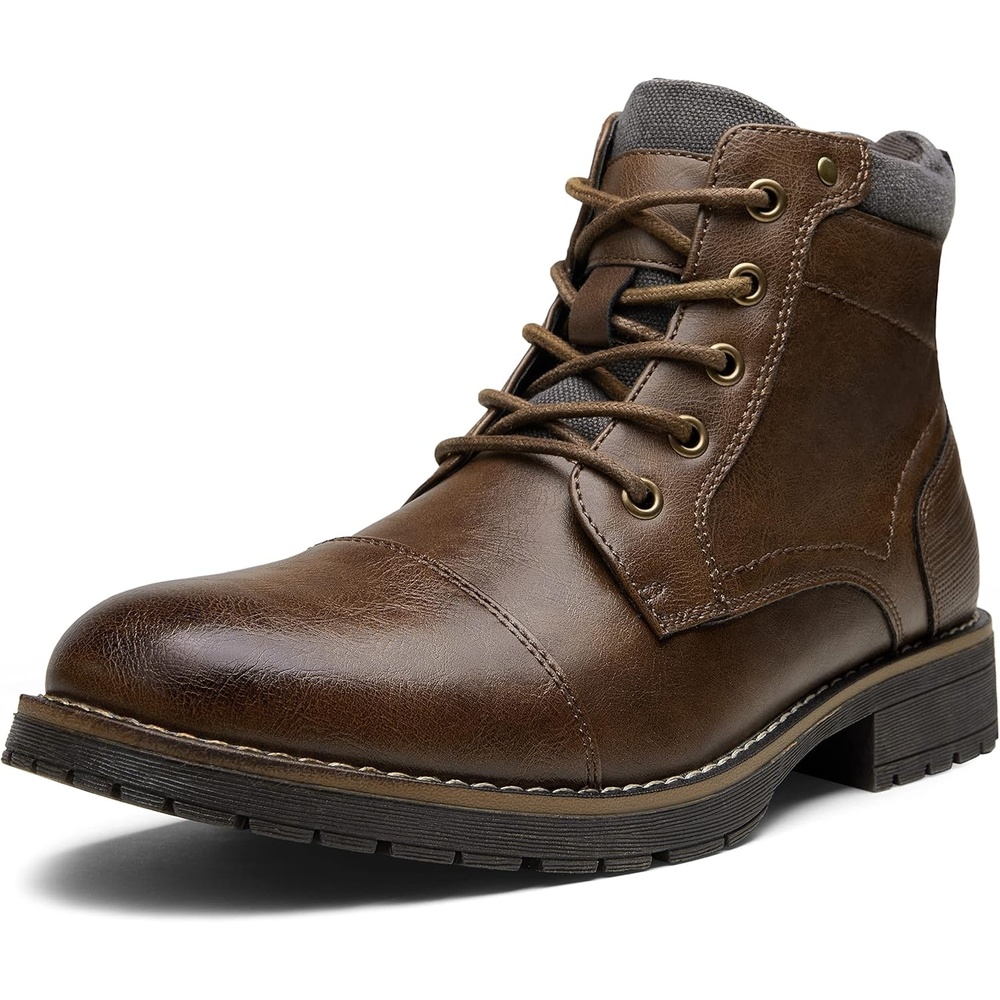 image:imageVostey Mens Boots Boots for Men Casual Boots Motorcycle Combat Ankle Dress Boots MensBrown 8079