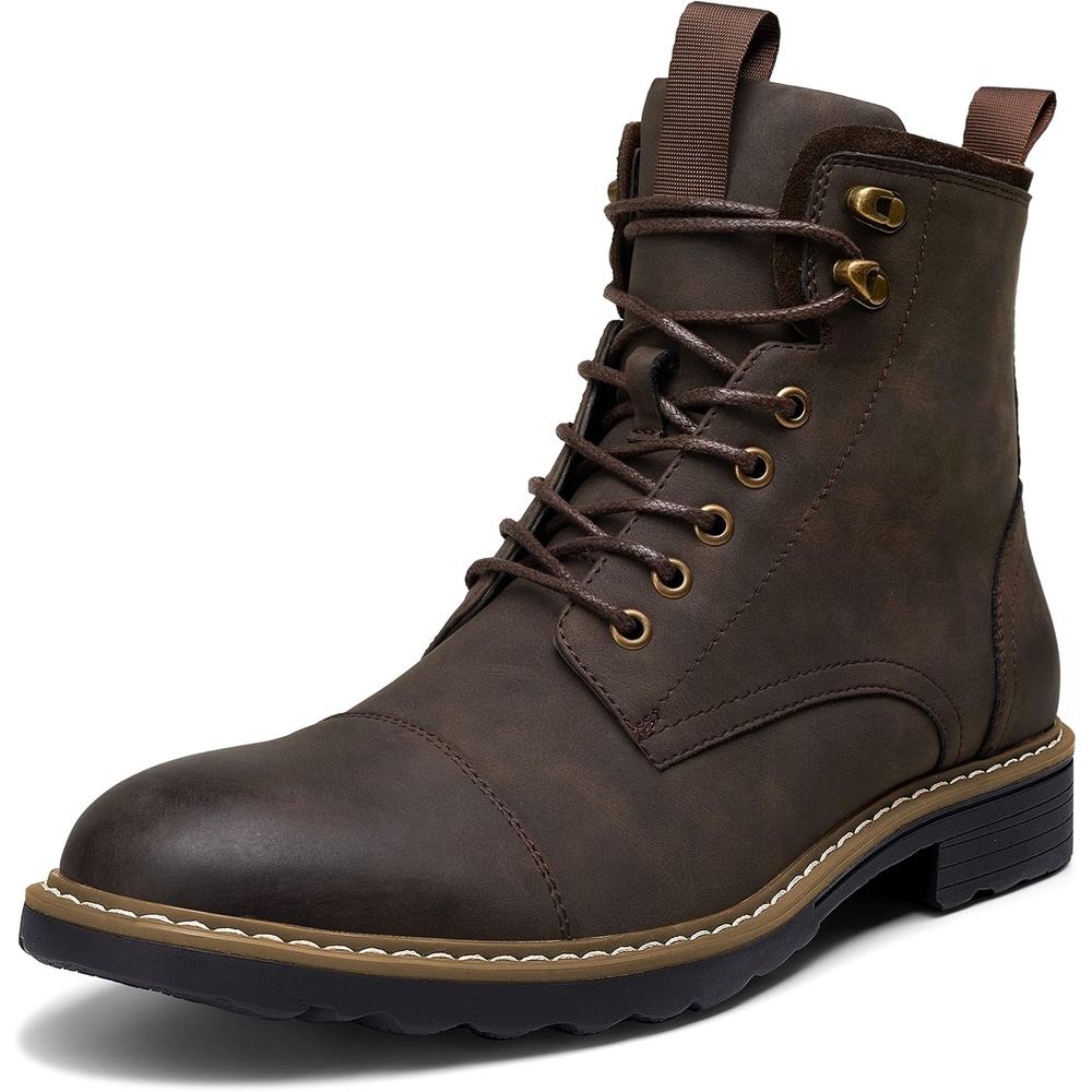 image:imageVostey Mens Boots Motorcycle Casual Boots For Men Zipper Fashion Chukka Boot MensBmy8033adarkbrown