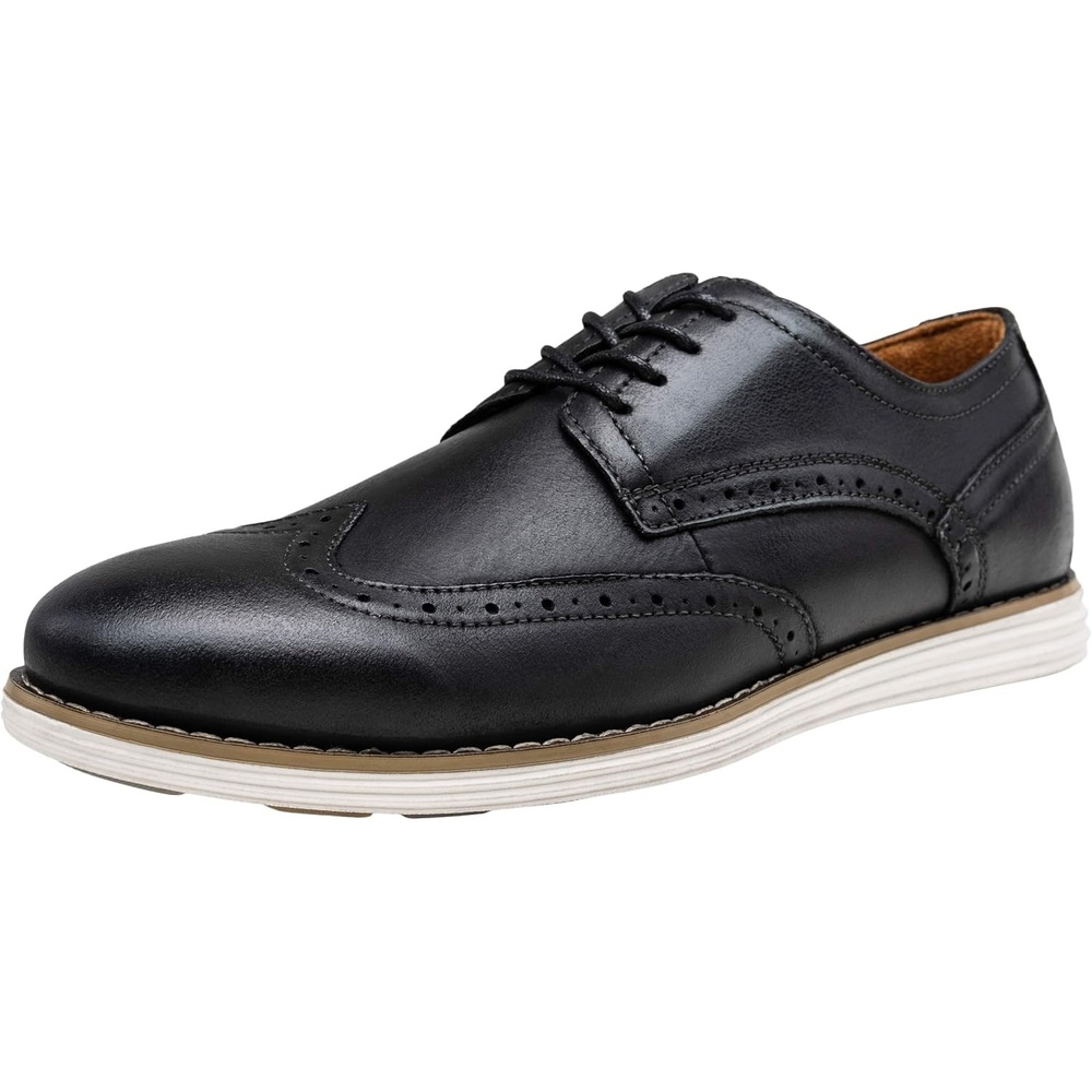 image:imageVostey Mens Dress Shoes Leather Casual Dress Shoes for Men Leather Business Oxford Shoes for MenLeather Wingtip629black