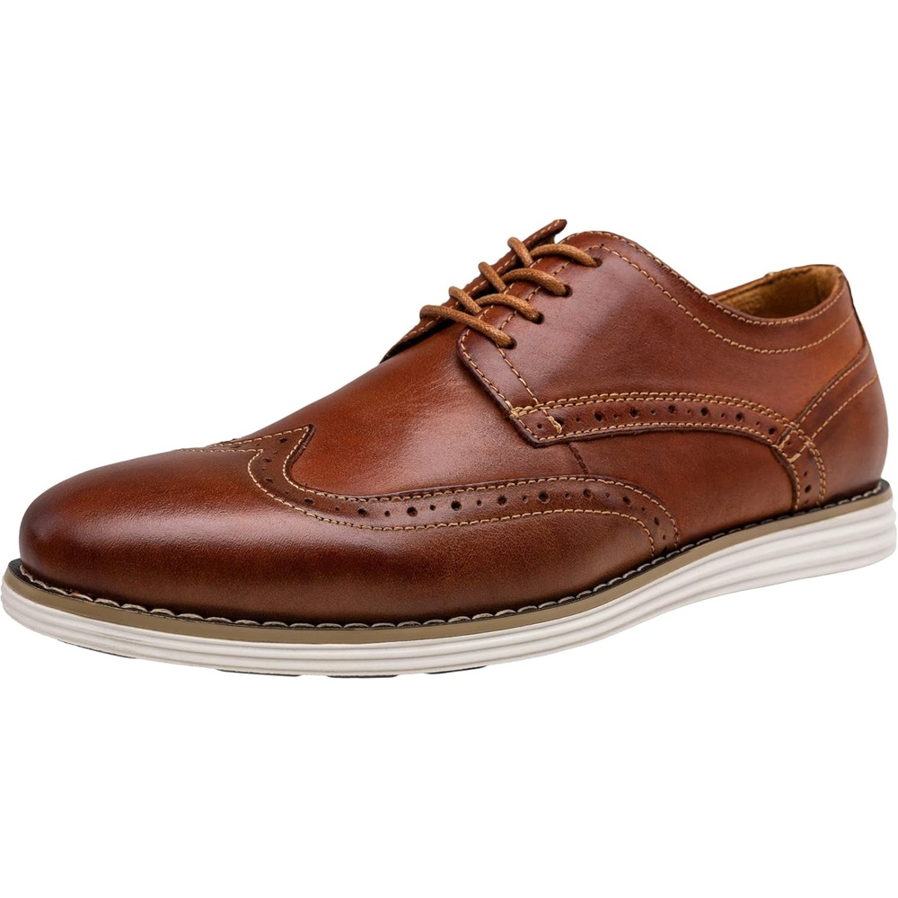 image:imageVostey Mens Dress Shoes Leather Casual Dress Shoes for Men Leather Business Oxford Shoes for MenLeather Wingtip629oxblood