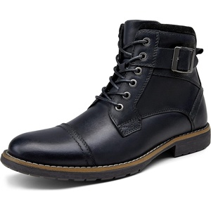 image:imageVostey Mens Boots Boots for Men Casual Boots Motorcycle Combat Ankle Dress Boots MensLeatherbmy8001black
