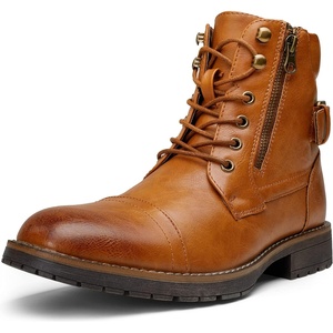 image:imageVostey Mens Boots Boots for Men Casual Boots Motorcycle Combat Ankle Dress Boots MensMotorcycle678ayellow Brown