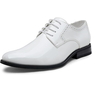 image:imageVostey Mens Dress Shoes Classic Wingtip Brogue Men Oxfords637patentwhite