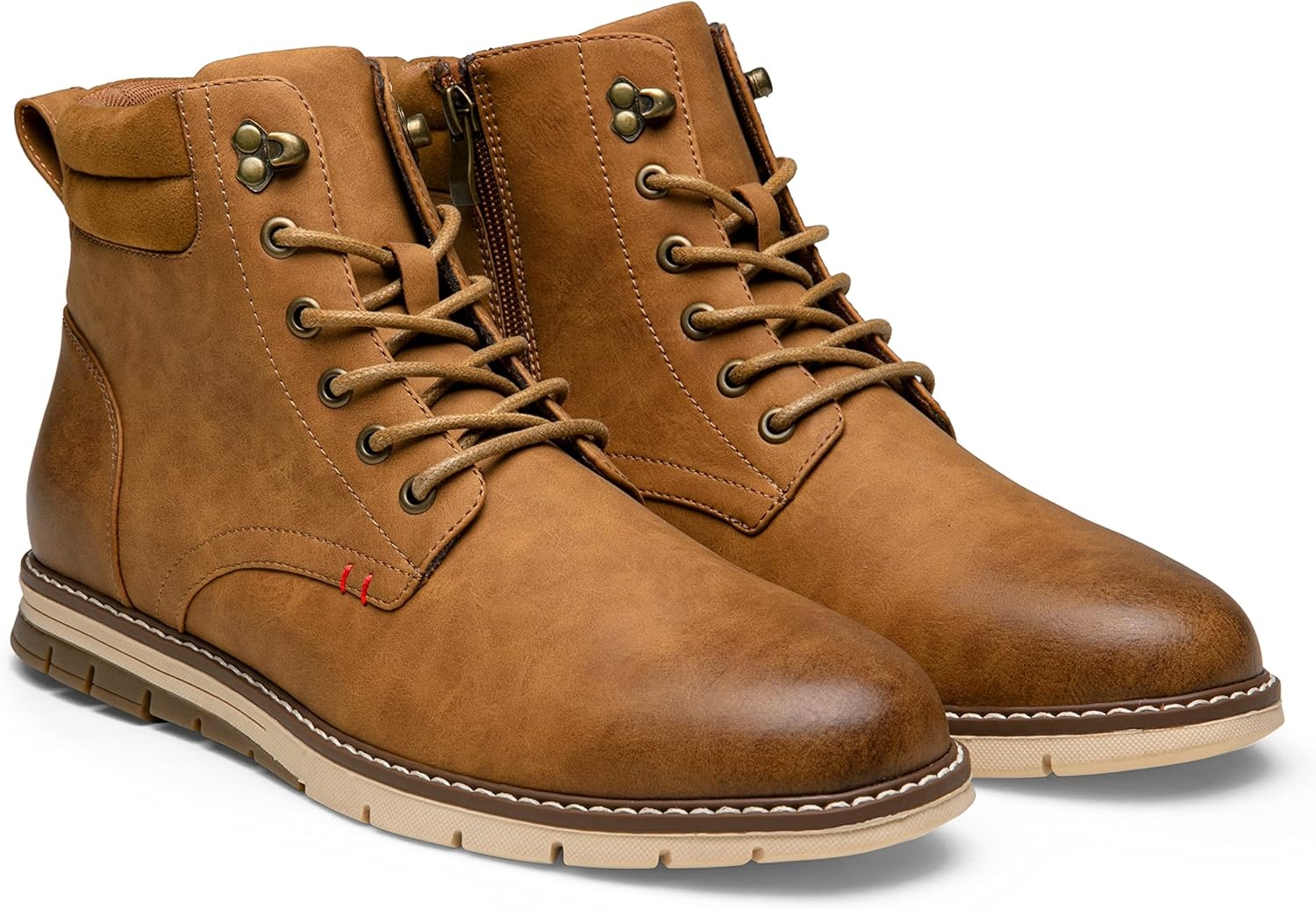 image:imageVOSTEY Boots for Men Casual Dress Shoes Fashion Waterproof Mens Motorcycle BootsBmy8035abrown