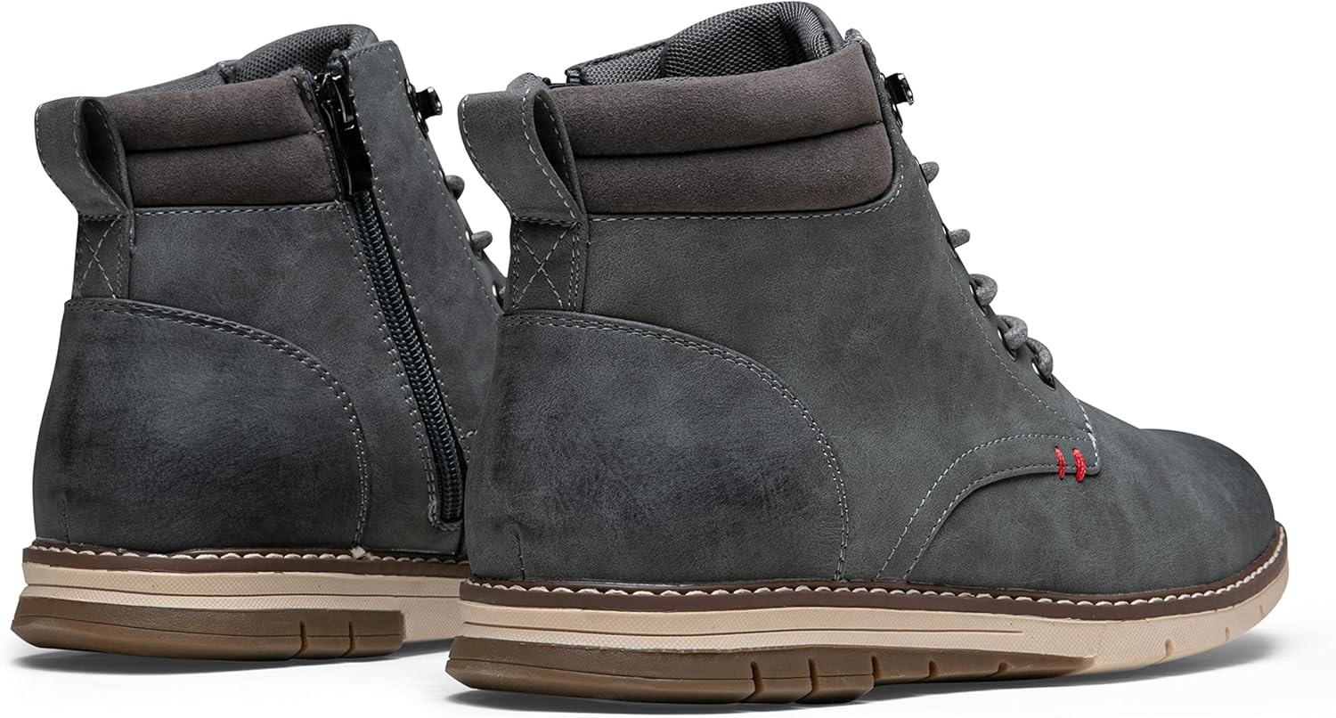 image:imageVOSTEY Boots for Men Casual Dress Shoes Fashion Waterproof Mens Motorcycle BootsBmy8035agrey