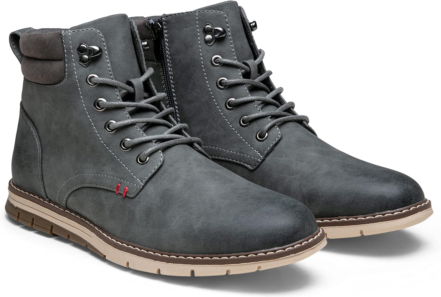 image:imageVOSTEY Boots for Men Casual Dress Shoes Fashion Waterproof Mens Motorcycle BootsBmy8035agrey