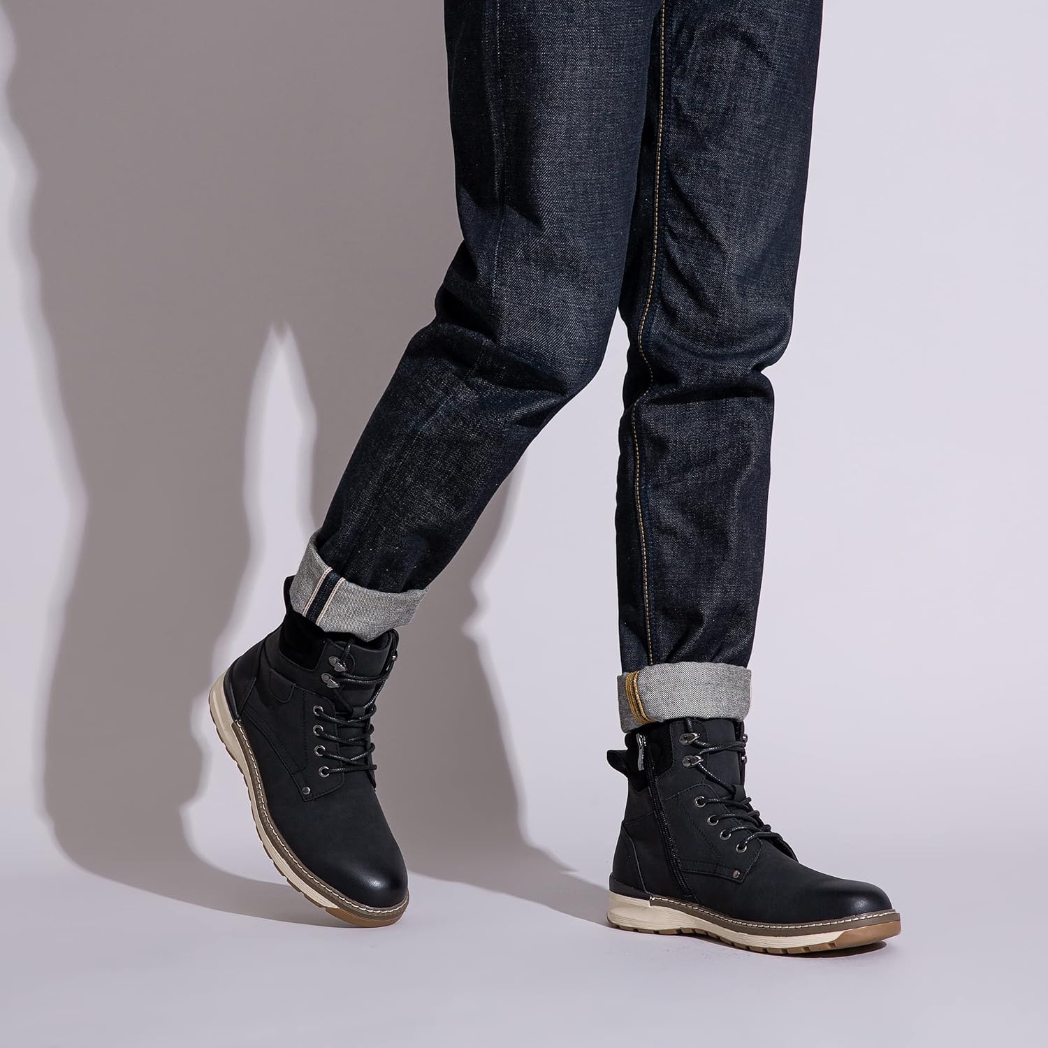 image:imageVostey Boots for Men Comfortable Casual Chukka Mens bootBmy8050ablack