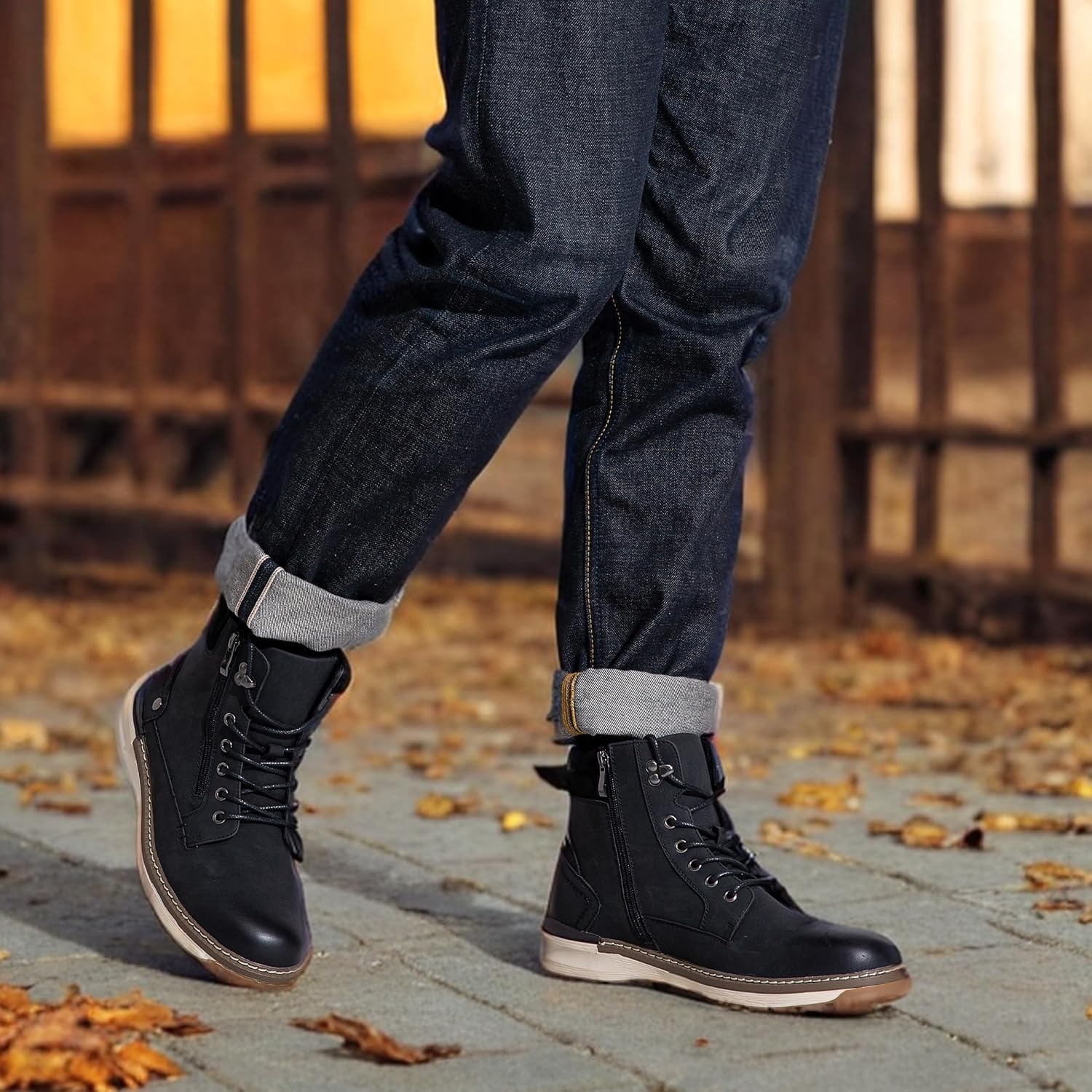 image:imageVostey Boots for Men Comfortable Casual Chukka Mens bootBmy8051black