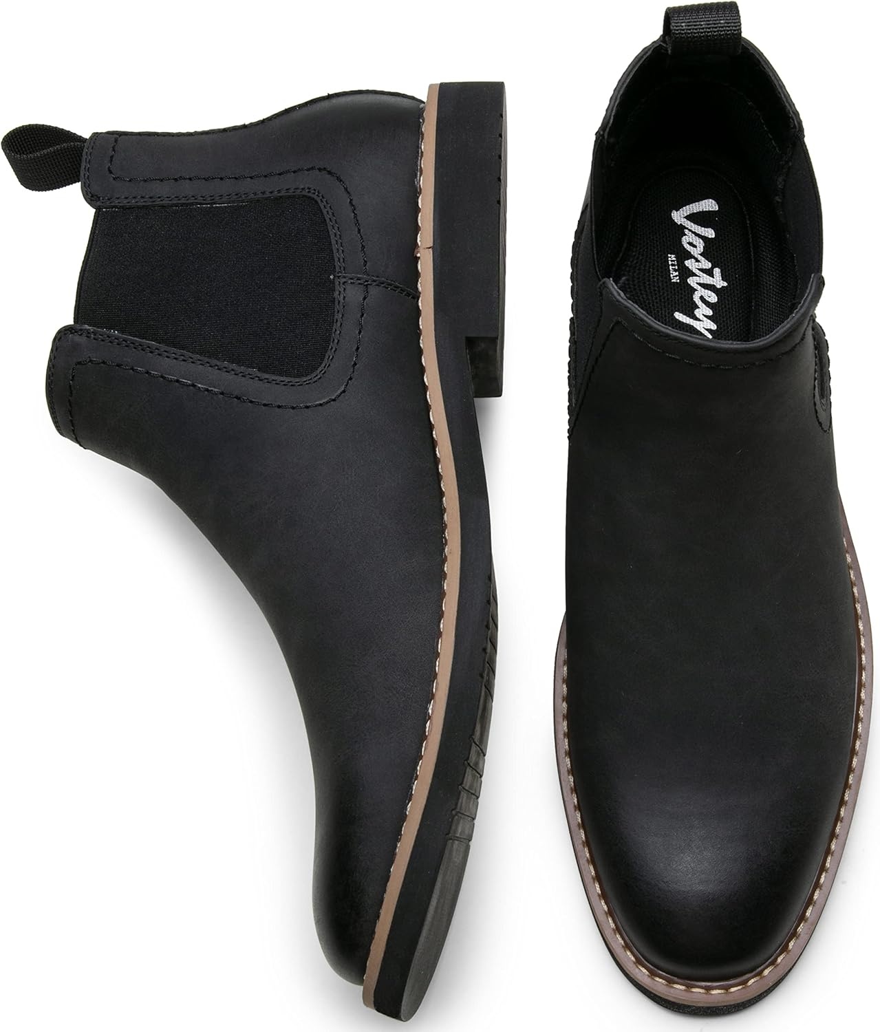 image:imageVostey Chelsea Boots Men Casual Dress Boots Black Ankle Classic Slip on Boots for Men8043ablacknubuck