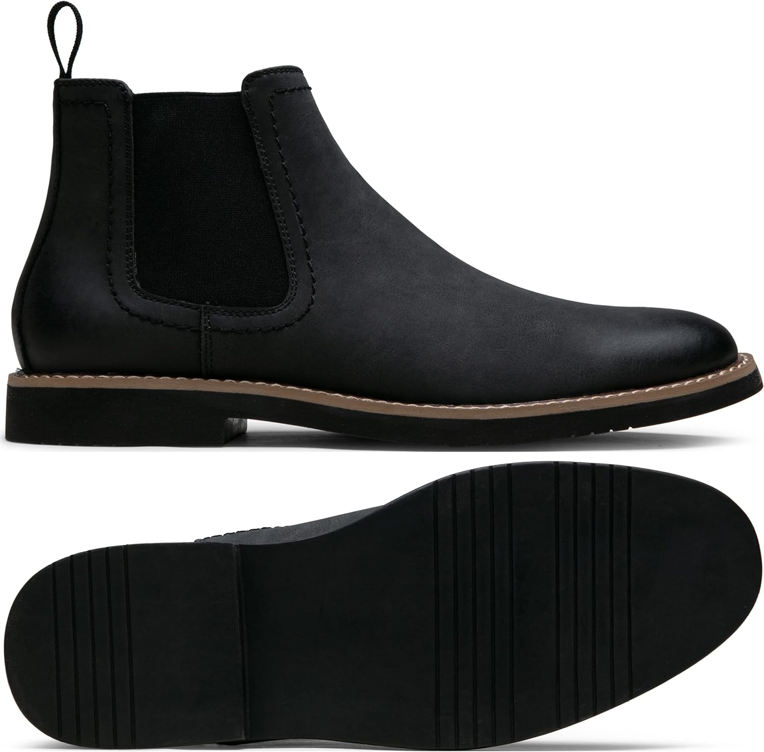 image:imageVostey Chelsea Boots Men Casual Dress Boots Black Ankle Classic Slip on Boots for Men8043ablacknubuck