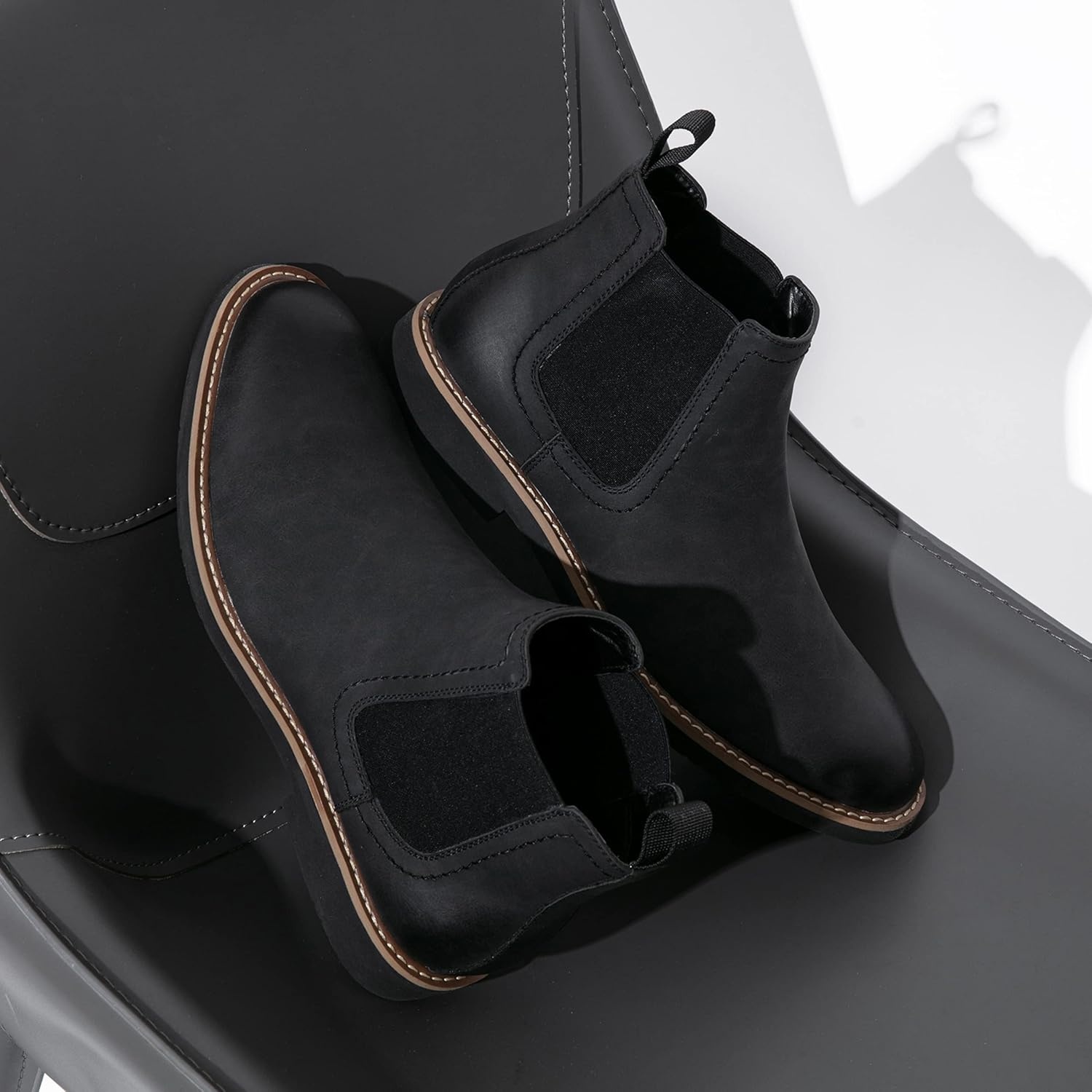 image:imageVostey Chelsea Boots Men Casual Dress Boots Black Ankle Classic Slip on Boots for Men8043ablacknubuck