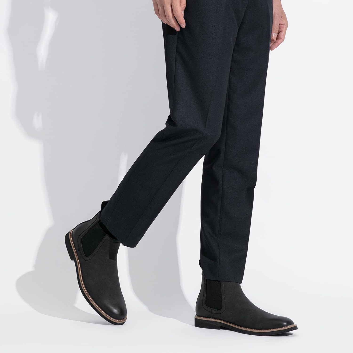 image:imageVostey Chelsea Boots Men Casual Dress Boots Black Ankle Classic Slip on Boots for Men8043ablacknubuck