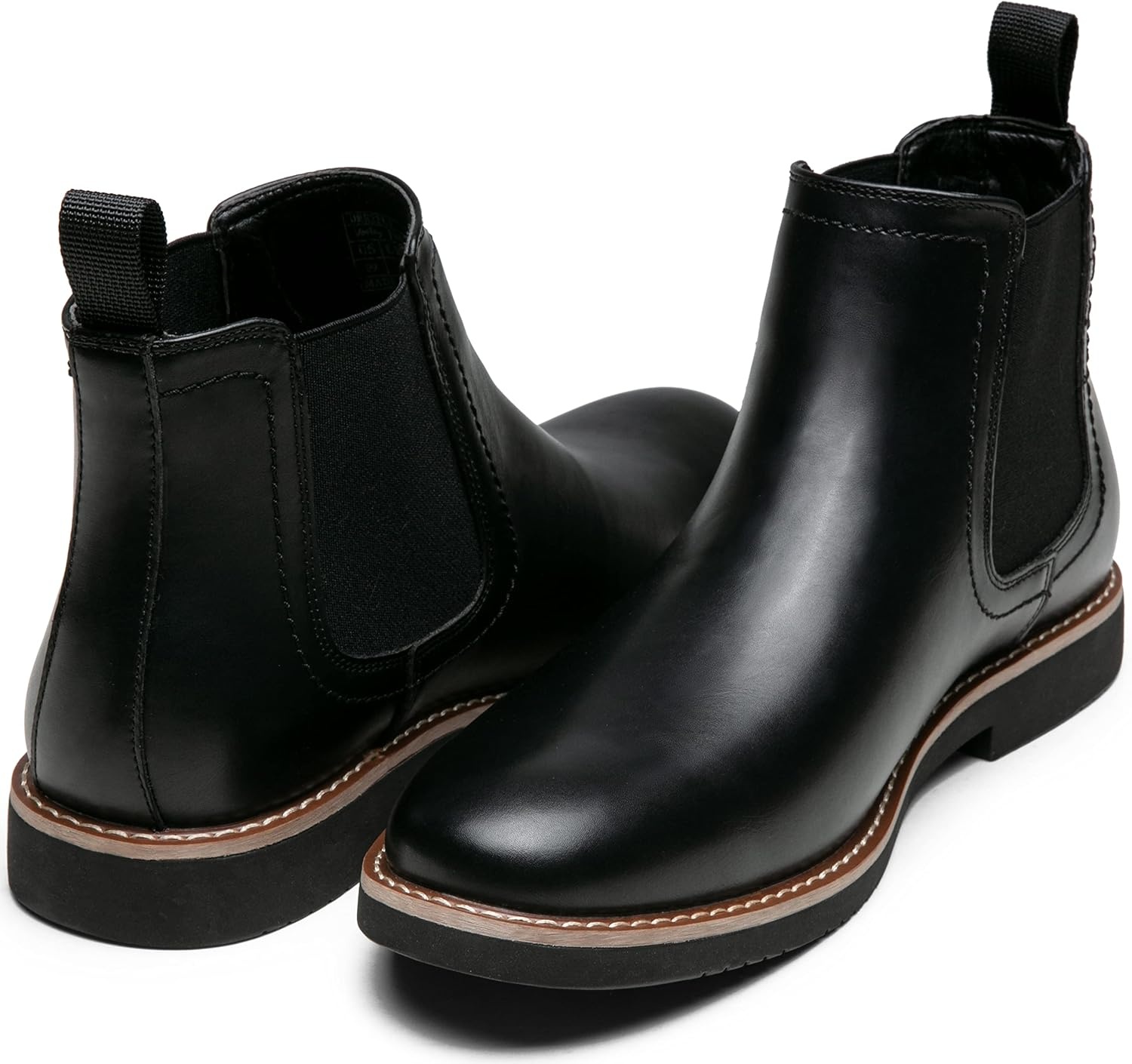 image:imageVostey Chelsea Boots Men Casual Dress Boots Black Ankle Classic Slip on Boots for Men8043ablackpu