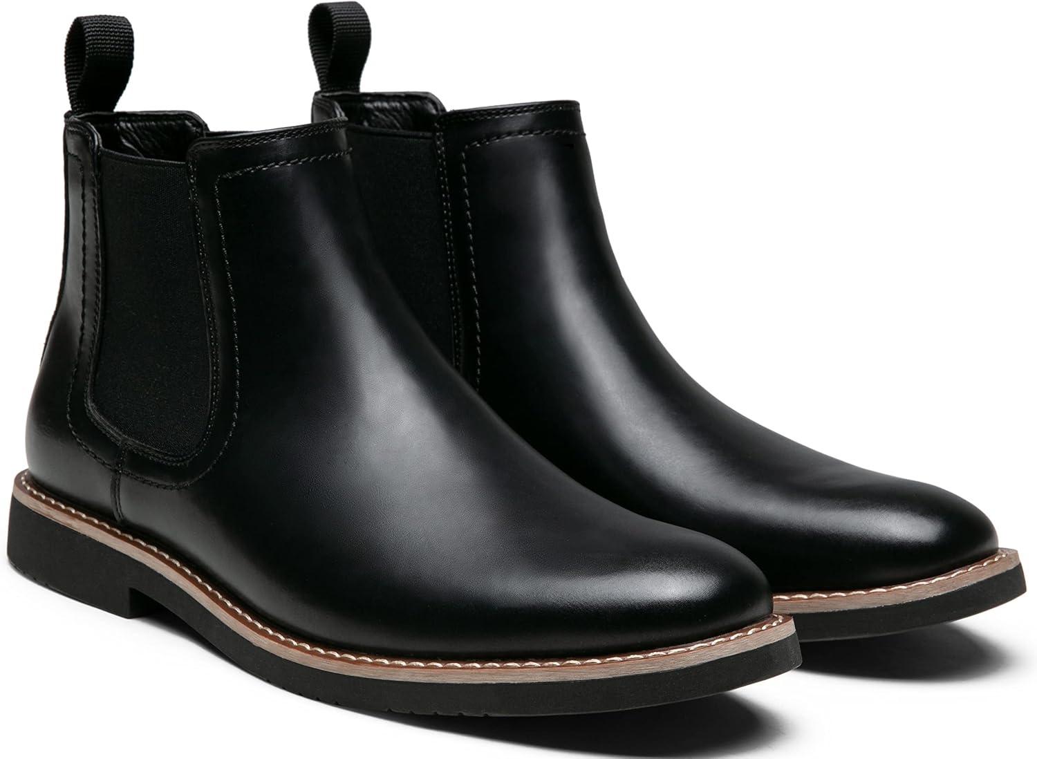 image:imageVostey Chelsea Boots Men Casual Dress Boots Black Ankle Classic Slip on Boots for Men8043ablackpu