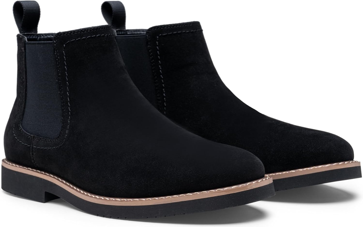 image:imageVostey Chelsea Boots Men Casual Dress Boots Black Ankle Classic Slip on Boots for Men8043ablacksuede