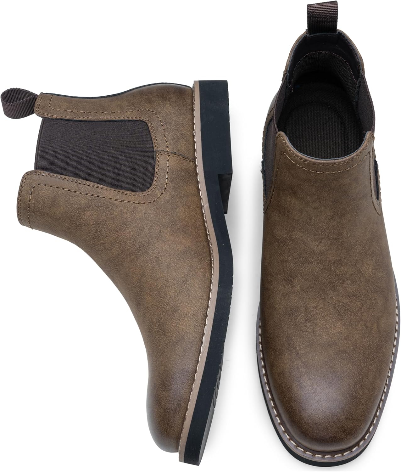 image:imageVostey Chelsea Boots Men Casual Dress Boots Black Ankle Classic Slip on Boots for Men8043abrownnubuck