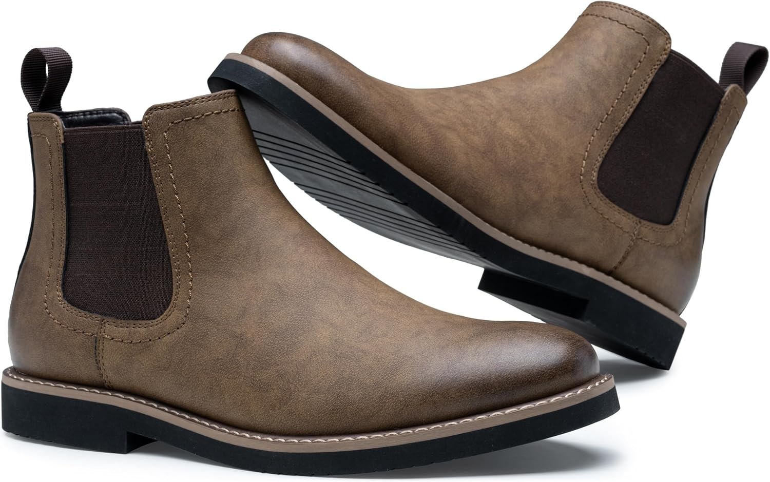 image:imageVostey Chelsea Boots Men Casual Dress Boots Black Ankle Classic Slip on Boots for Men8043abrownnubuck