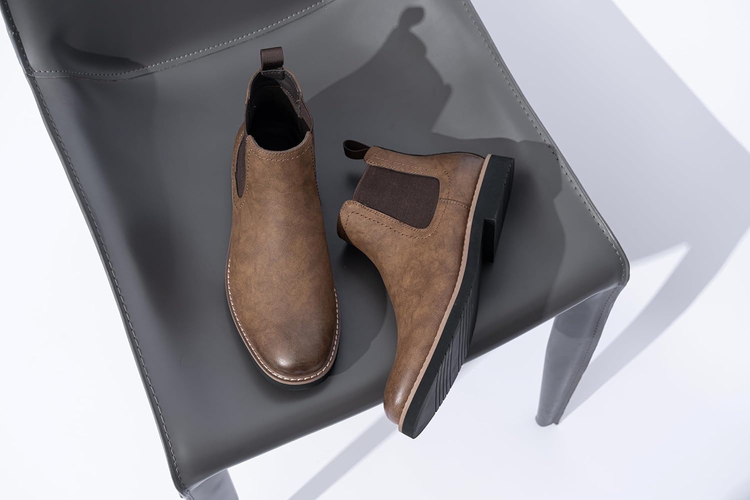 image:imageVostey Chelsea Boots Men Casual Dress Boots Black Ankle Classic Slip on Boots for Men8043abrownnubuck